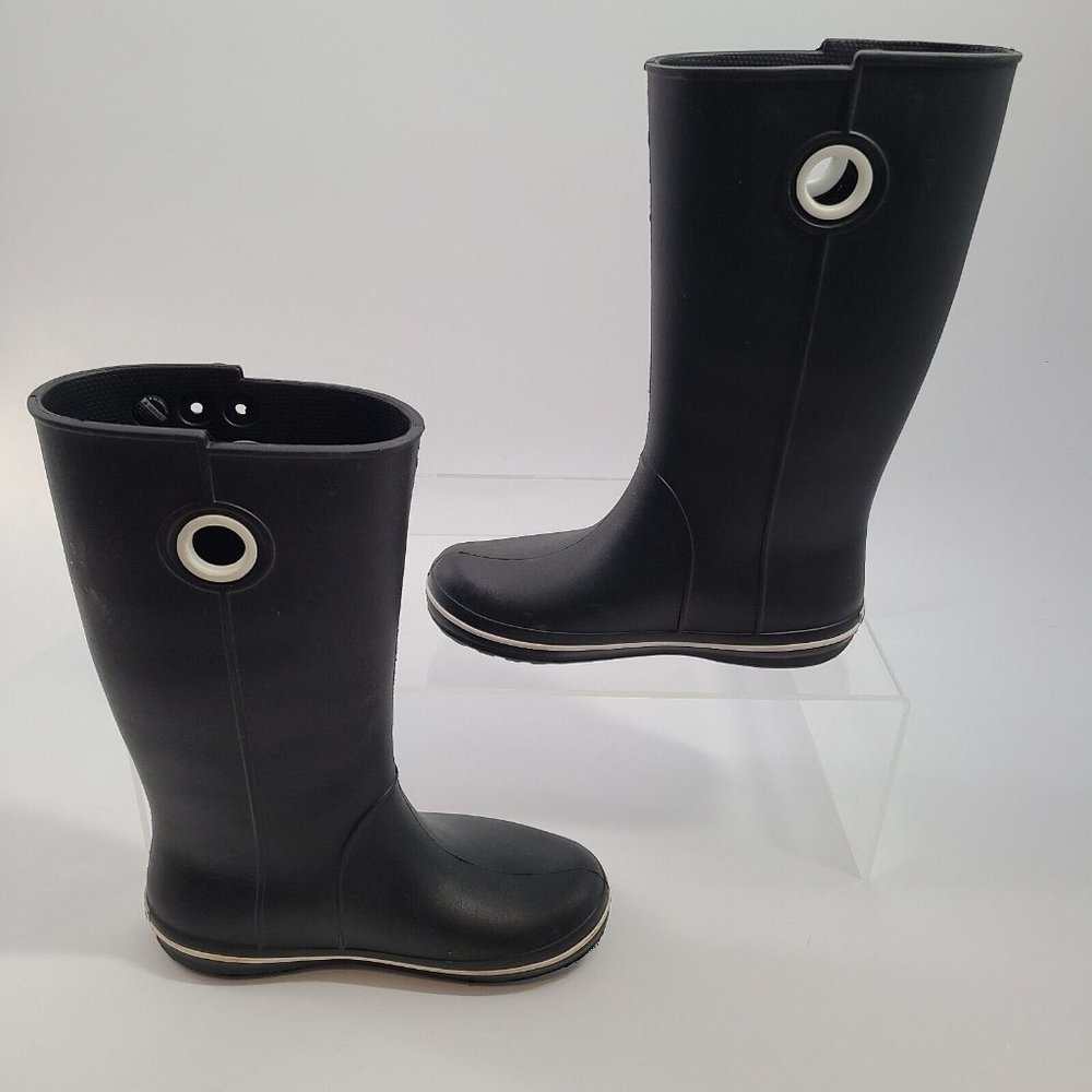 CROCS Crocband Jaunt Women’s US size 4 Black Boot 11" shaft Style 10970 - Picture 4 of 11